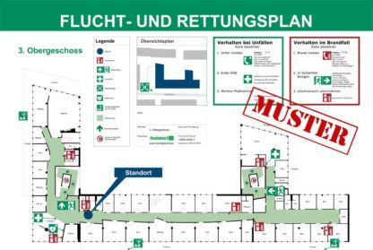 Beispiel Flucht- und Rettungsplan Büroetage