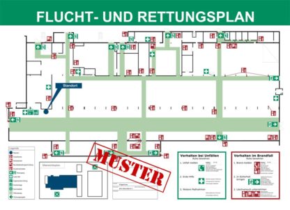 Beispiel Flucht- und Rettungsplan Erstellung Industrieanlage/Halle