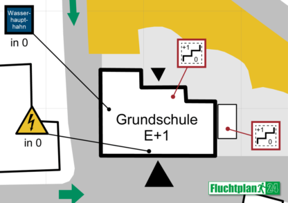 Beispiel Feuerwehrplan Übersichtsplan Detailansicht