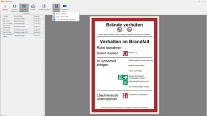 Software - Export der Brandschutzordnung Teil A als PDF