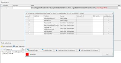Software - Masken für die Brandschutzordnung Teil B